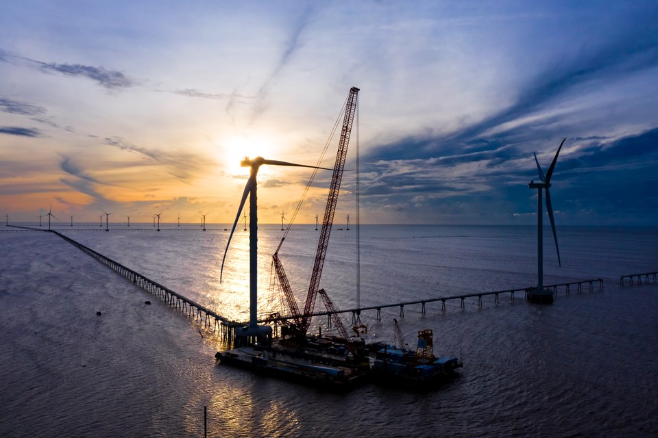 Offshore Wind Farm Under Construction Off The East Sea Shutterstock 2061856343